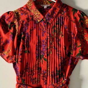 Nanette Lepore tie waist midi dress